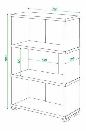 Стеллаж книжный Домино СБ-10_3 в Югорске - yugorsk.mebel24.online | фото 3