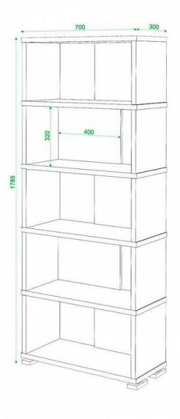 Стеллаж книжный Домино СБ-10_5 в Югорске - yugorsk.mebel24.online | фото 3