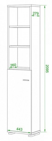 Стеллаж комбинированный Домино ПУ-20-2 в Югорске - yugorsk.mebel24.online | фото 2