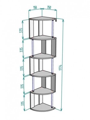 Стеллаж Maria S113-MA (Графит) в Югорске - yugorsk.mebel24.online | фото 3