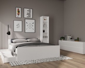 Стеллаж СИРИУС узкий, с пятью полками, цвет белый в Югорске - yugorsk.mebel24.online | фото