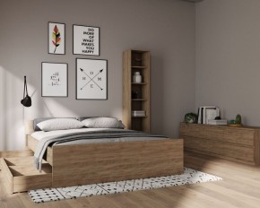 Стеллаж СИРИУС узкий, с пятью полками, цвет Дуб Сонома в Югорске - yugorsk.mebel24.online | фото 3
