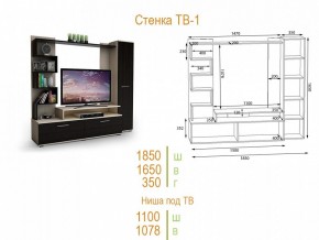 Стенка для гостиной ТВ-1 в Югорске - yugorsk.mebel24.online | фото 2