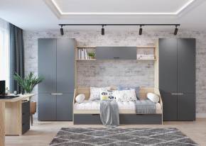 Стол 1200/3 ящика АНТАЛИЯ (Сонома/Графит софт) в Югорске - yugorsk.mebel24.online | фото 2