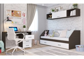 Стол 1200/3 ящика НЕНСИ (Венге/Белый глянец) в Югорске - yugorsk.mebel24.online | фото 2