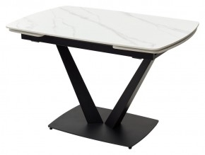 Стол ALATRI 120 MATT WHITE MARBLE SOLID CERAMIC / BLACK, ®DISAUR в Югорске - yugorsk.mebel24.online | фото 2