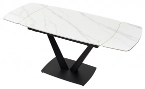 Стол ALATRI 120 MATT WHITE MARBLE SOLID CERAMIC / BLACK, ®DISAUR в Югорске - yugorsk.mebel24.online | фото 4