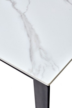 Стол CORNER 120 MATT WHITE MARBLE SOLID CERAMIC / BLACK, ®DISAUR в Югорске - yugorsk.mebel24.online | фото 3