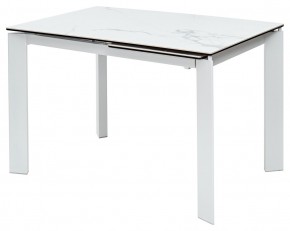 Стол CORNER 120 MATTE STATUARIO Белый мрамор матовый керамика, стекло/ белый каркас, ®DISAUR в Югорске - yugorsk.mebel24.online | фото 2