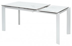 Стол CORNER 120 MATTE STATUARIO Белый мрамор матовый керамика, стекло/ белый каркас, ®DISAUR в Югорске - yugorsk.mebel24.online | фото 4