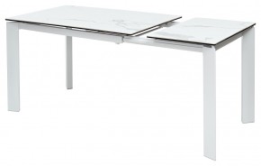 Стол CORNER 120 MATTE STATUARIO Белый мрамор матовый керамика, стекло/ белый каркас, ®DISAUR в Югорске - yugorsk.mebel24.online | фото 5