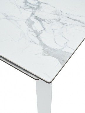 Стол CORNER 120 MATTE STATUARIO Белый мрамор матовый керамика, стекло/ белый каркас, ®DISAUR в Югорске - yugorsk.mebel24.online | фото 6