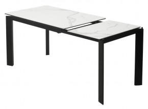 Стол CORNER 120 MATTE STATUARIO Белый мрамор матовый керамика, стекло/ черный каркас, ®DISAUR в Югорске - yugorsk.mebel24.online | фото 4