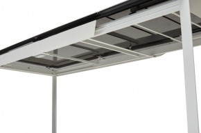 Стол CREMONA 140 HIGH GLOSS STATUARIO Белый мрамор глянцевый, керамика/ белый каркас, ®DISAUR в Югорске - yugorsk.mebel24.online | фото 2