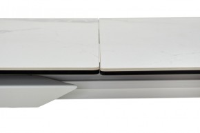 Стол CREMONA 140 HIGH GLOSS STATUARIO Белый мрамор глянцевый, керамика/ белый каркас, ®DISAUR в Югорске - yugorsk.mebel24.online | фото 3