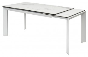 Стол CREMONA 140 HIGH GLOSS STATUARIO Белый мрамор глянцевый, керамика/ белый каркас, ®DISAUR в Югорске - yugorsk.mebel24.online | фото 7