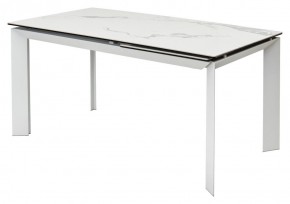 Стол CREMONA 140 HIGH GLOSS STATUARIO Белый мрамор глянцевый, керамика/ белый каркас, ®DISAUR в Югорске - yugorsk.mebel24.online | фото 9