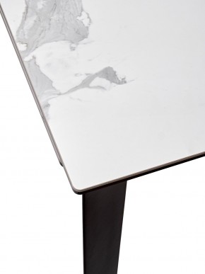 Стол CREMONA 140 MATTE STATUARIO Белый мрамор матовый, керамика/ черный каркас, ®DISAUR в Югорске - yugorsk.mebel24.online | фото 3