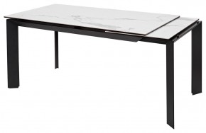 Стол CREMONA 140 MATTE STATUARIO Белый мрамор матовый, керамика/ черный каркас, ®DISAUR в Югорске - yugorsk.mebel24.online | фото 6