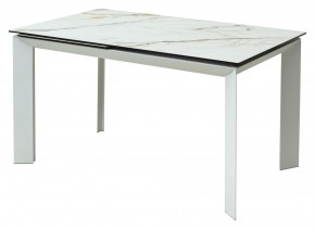 Стол CREMONA 160 KL-188 Контрастный мрамор / белый каркас, ®DISAUR в Югорске - yugorsk.mebel24.online | фото 1