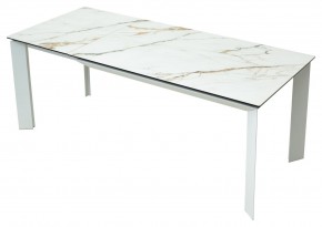 Стол CREMONA 160 KL-188 Контрастный мрамор / белый каркас, ®DISAUR в Югорске - yugorsk.mebel24.online | фото 2