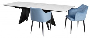 Стол IVAR 200 MARBLES KL-99 Белый мрамор, итальянская керамика, ®DISAUR в Югорске - yugorsk.mebel24.online | фото 4