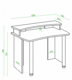 Стол компьютерный Домино Лайт СКЛ-Софт120+НКИЛ120 в Югорске - yugorsk.mebel24.online | фото 2