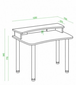 Стол компьютерный Домино Лайт СКЛ-Софт120МО+НКИЛ120 в Югорске - yugorsk.mebel24.online | фото 2