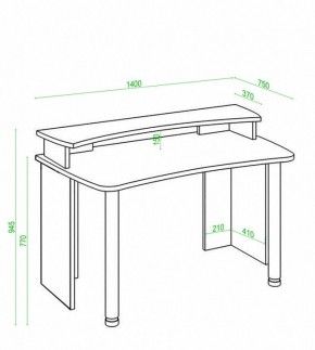 Стол компьютерный Домино Лайт СКЛ-Софт140+НКИЛ140 в Югорске - yugorsk.mebel24.online | фото 3