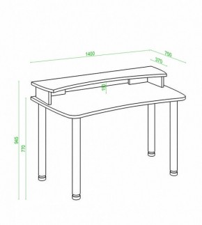 Стол компьютерный Домино Лайт СКЛ-Софт140МО+НКИЛ140 в Югорске - yugorsk.mebel24.online | фото 3