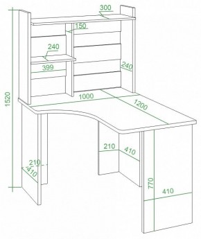 Стол компьютерный Домино Lite СКЛ-Угл120+НКЛ-100 в Югорске - yugorsk.mebel24.online | фото 2