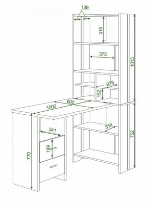 Стол компьютерный Домино Lite СТЛ-ОВ+С100Прям+ТЯЛ в Югорске - yugorsk.mebel24.online | фото 2