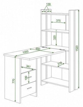 Стол компьютерный Домино Lite СТЛ-ОВ+С100Р в Югорске - yugorsk.mebel24.online | фото 2