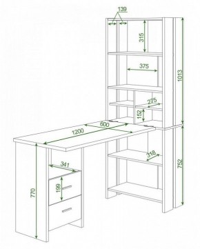 Стол компьютерный Домино Lite СТЛ-ОВ+С120Прям+ТЯЛ в Югорске - yugorsk.mebel24.online | фото 2