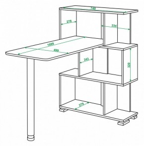 Стол компьютерный Домино нельсон СЛ-5-3СТ в Югорске - yugorsk.mebel24.online | фото 2