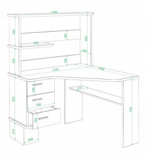 Стол компьютерный Домино СД-45 в Югорске - yugorsk.mebel24.online | фото 2