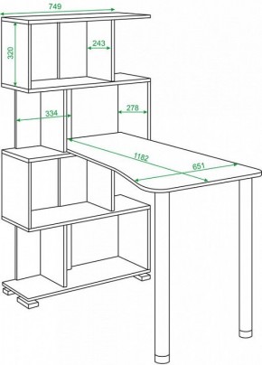 Стол компьютерный Домино СЛ-5-4СТ-2 в Югорске - yugorsk.mebel24.online | фото 2