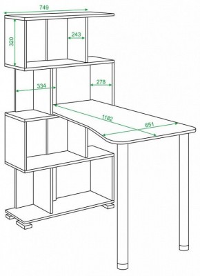 Стол компьютерный Домино СЛ-5-4СТ-2 в Югорске - yugorsk.mebel24.online | фото 2