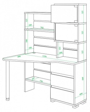 Стол компьютерный Домино СР-322 в Югорске - yugorsk.mebel24.online | фото 2