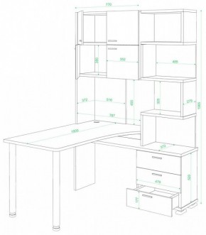 Стол компьютерный Домино СР-500М/190 в Югорске - yugorsk.mebel24.online | фото 2