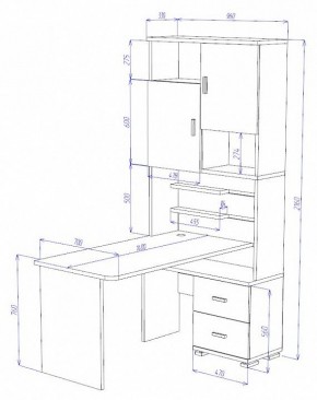 Стол компьютерный Домино СР-720/140 в Югорске - yugorsk.mebel24.online | фото 2