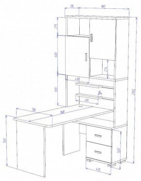 Стол компьютерный Домино СР-720/160 в Югорске - yugorsk.mebel24.online | фото 2