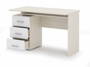 Стол компьютерный Симба Дуб белфорт-Белый глянец в Югорске - yugorsk.mebel24.online | фото 2