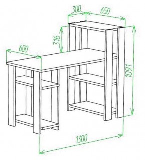 Стол компьютерный Slim СТН-110/130 в Югорске - yugorsk.mebel24.online | фото 2