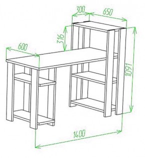 Стол компьютерный Slim СТН-110/140 в Югорске - yugorsk.mebel24.online | фото 2