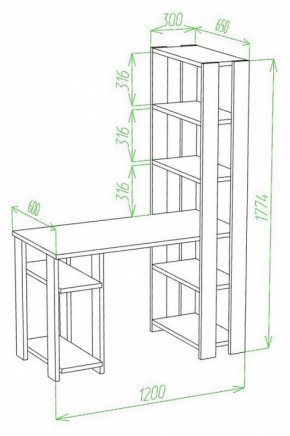 Стол компьютерный Slim СТН-180/120 в Югорске - yugorsk.mebel24.online | фото 2