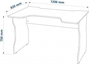 Стол компьютерный ВАРДИГ K1 120x82, антрацит/красный в Югорске - yugorsk.mebel24.online | фото 3