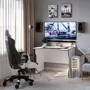 Стол компьютерный ВАРДИГ K2 100x82, белый/черный в Югорске - yugorsk.mebel24.online | фото 4