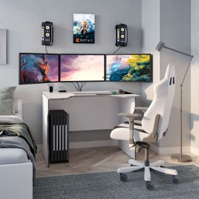 Стол компьютерный ВАРДИГ K2 100x82, белый/серебристый в Югорске - yugorsk.mebel24.online | фото 4