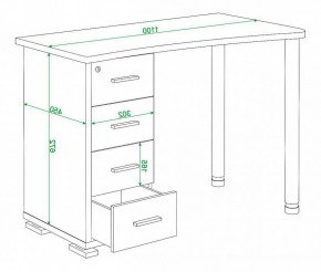 Стол письменный Домино СКМ-50 в Югорске - yugorsk.mebel24.online | фото 6